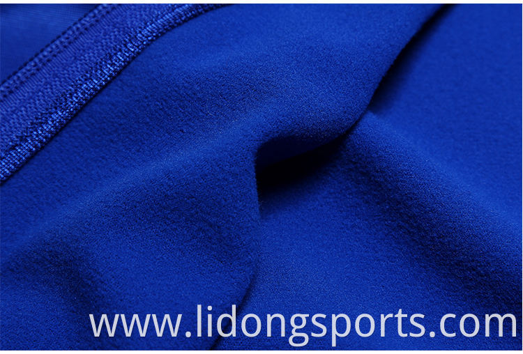 LiDong custom high quality sportswear 100% Polyester blue tracksuit wholesale